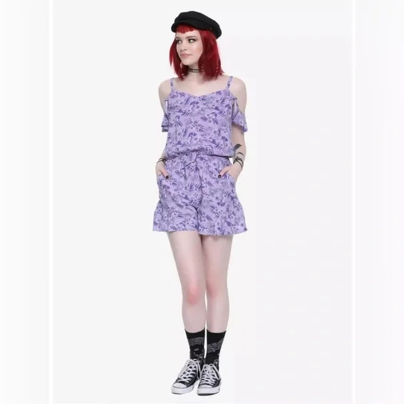 NWT Disney The Little Mermaid Ariel Off Cold Shoulder Romper - Picture 9 of 9